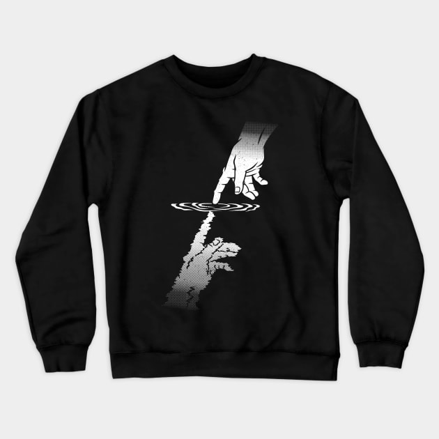 Touch of God Minimalist Touching Water by Tobe Fonseca Crewneck Sweatshirt by Tobe_Fonseca